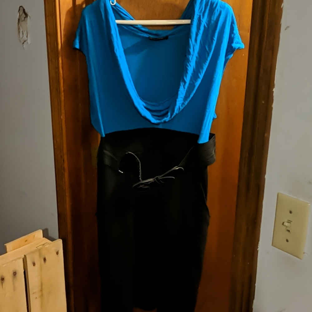 Swoop neck dress